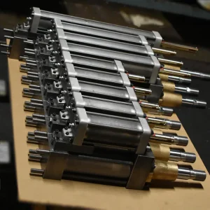 A photo of hydraulic snubbers manufactured by Fronek Anchor/Darling