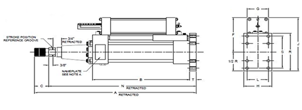 Hydraulic replacement cyl m77