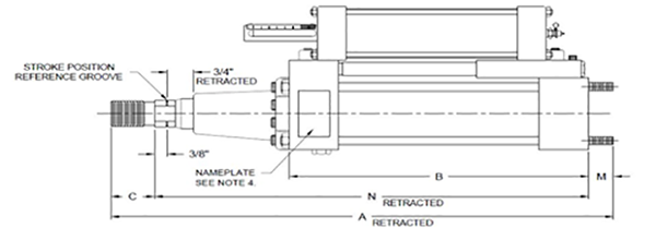 Hydraulic replacement cyl nf