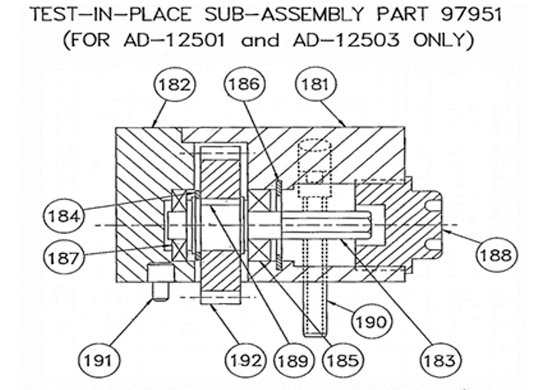 Mechanical snubber replacement parts ad12500 cat1