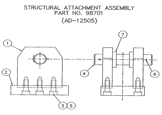 Mechanical snubber replacement parts ad12500 cat3