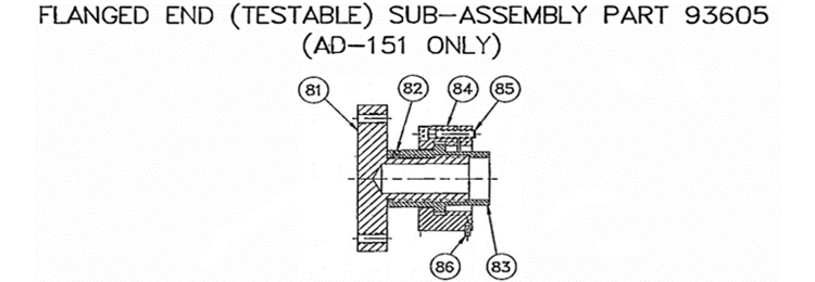 Mechanicalsnubber replacementparts ad150 cat2