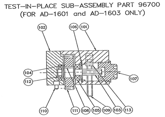 Mechanical snubber replacement parts ad1600 cat1