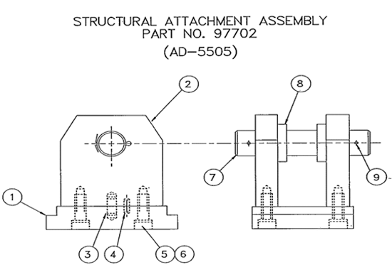 Mechanical snubber replacement parts ad5500 cat3