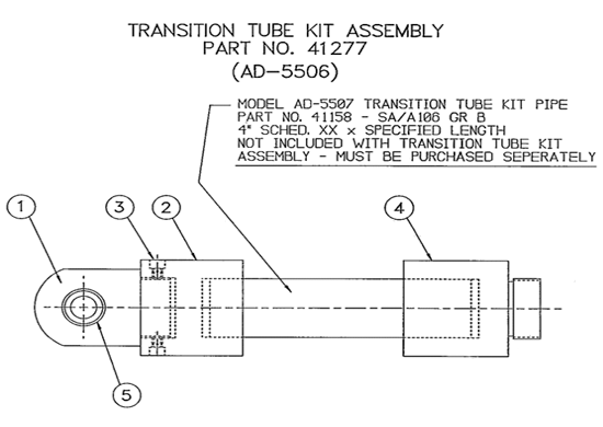 Mechanical snubber replacement parts ad5500 cat4