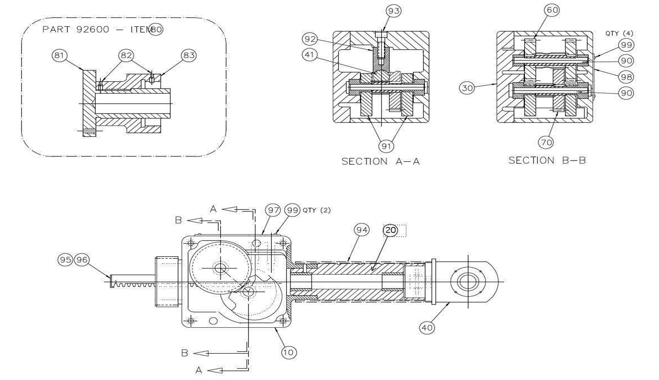 Mechanical snubber replacement parts ad70 cat0